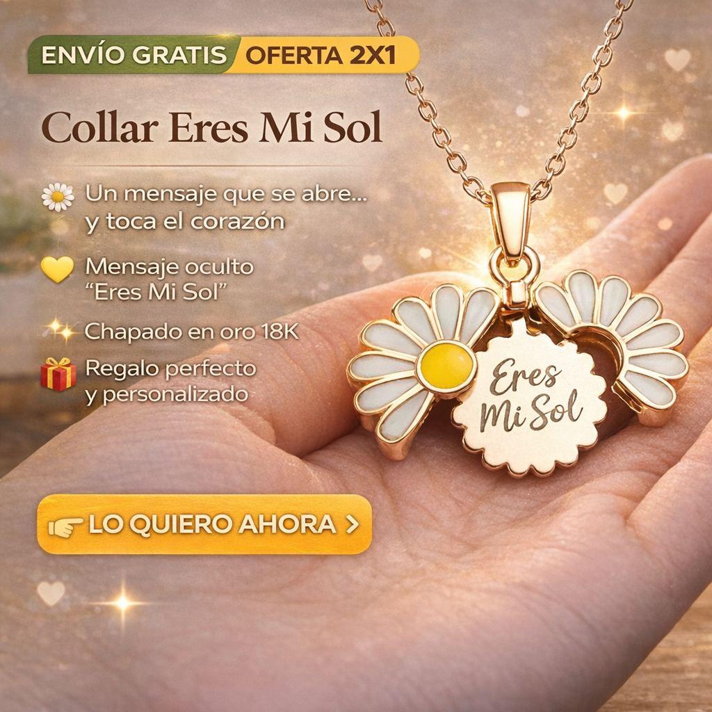 Collar Margarita "Eres Mi Sol" OFERTA 2x1