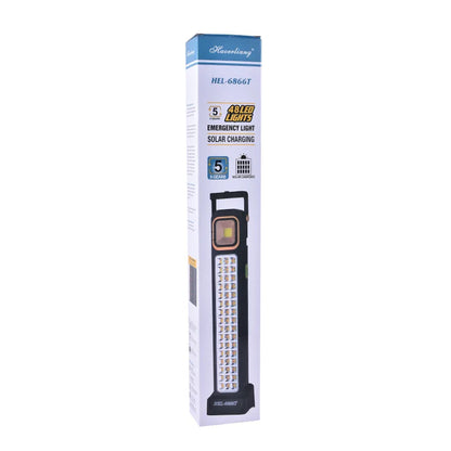 Linterna Solar Emergencia multifuncional (Panel solar + Cargador Celular + LED Potente)