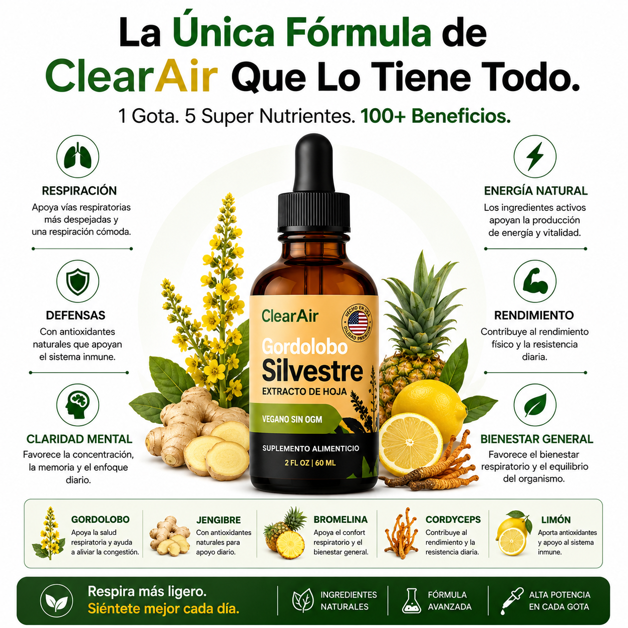 Aire Claro™ Detox Pulmonar – Apoyo Respiratorio para Fumadores.